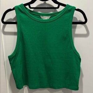 H&M Kelly Green Crop Tank Top